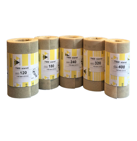 net sanding roll - 115mm x 2.5m - pack of 5